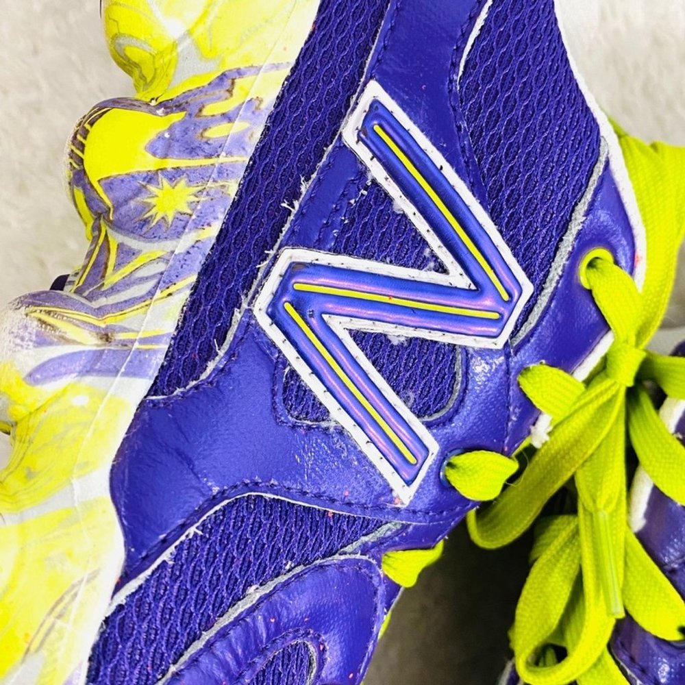 NEW BALANCE 825 Purple & Neon Green Sneakers - Picture 8 of 10